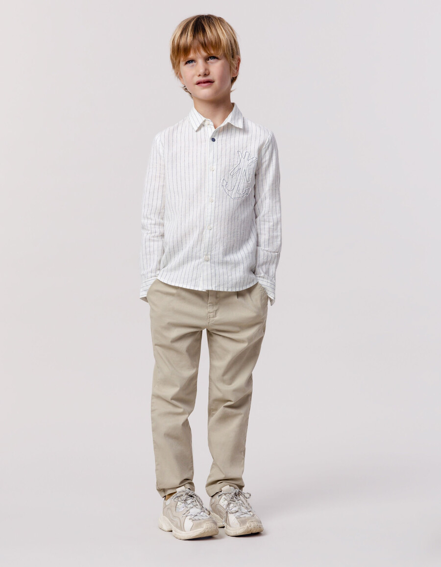 pantaloni chino beige da bambino