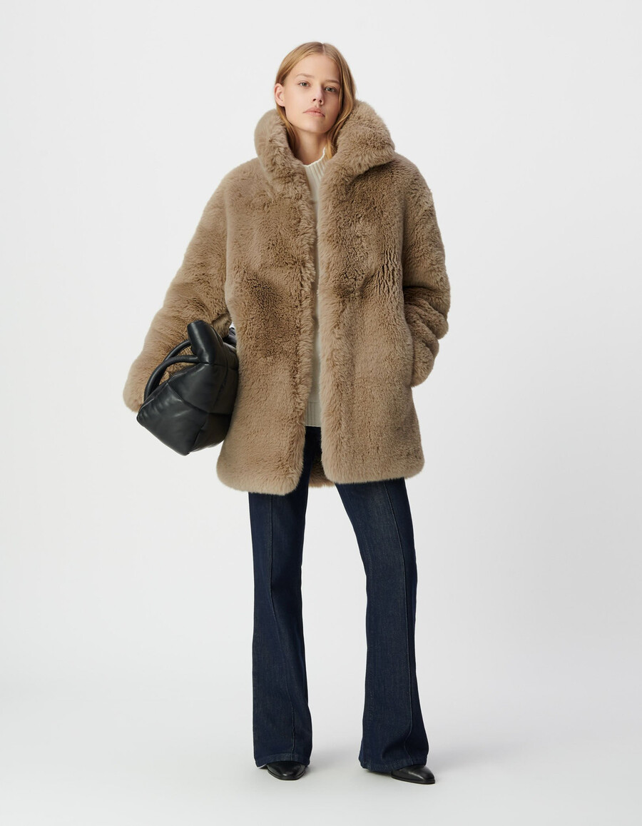 cappotto oversize beige da donna