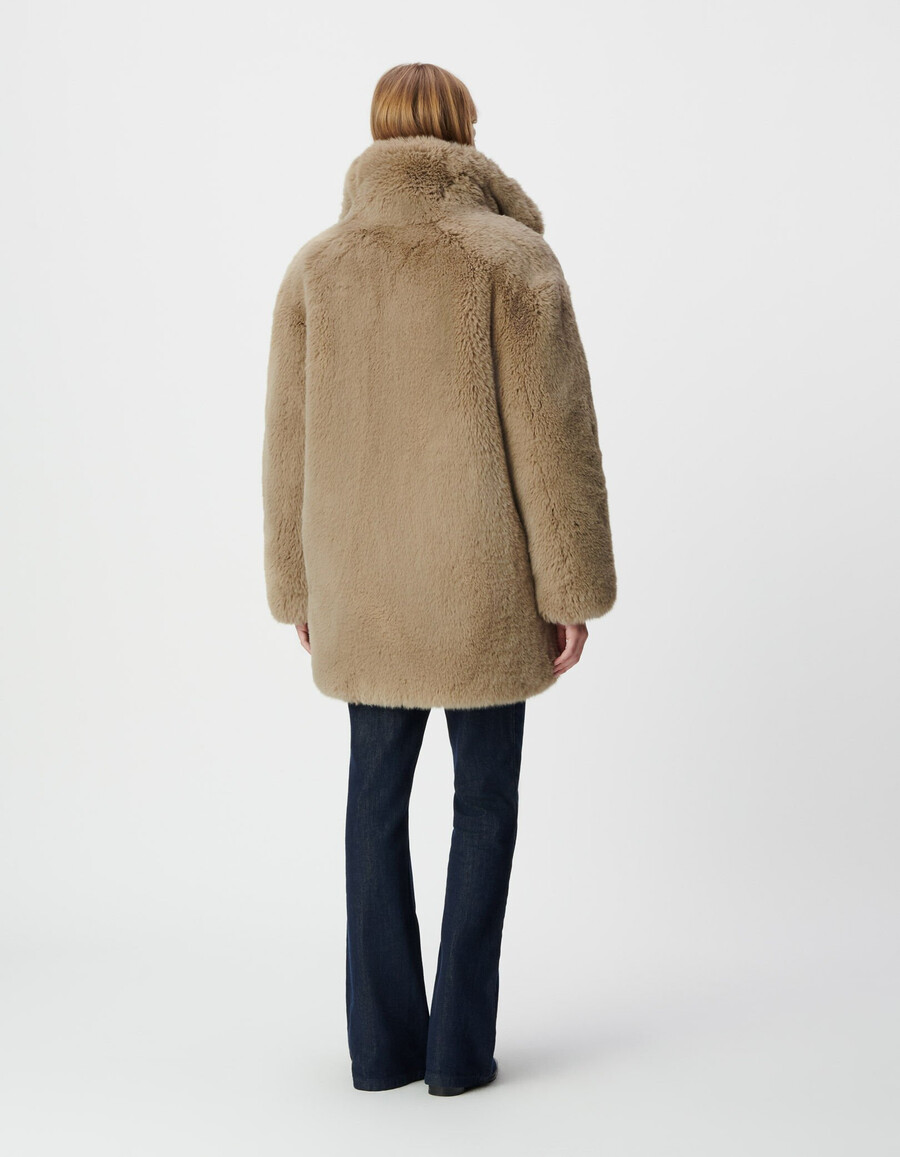 cappotto oversize beige da donna