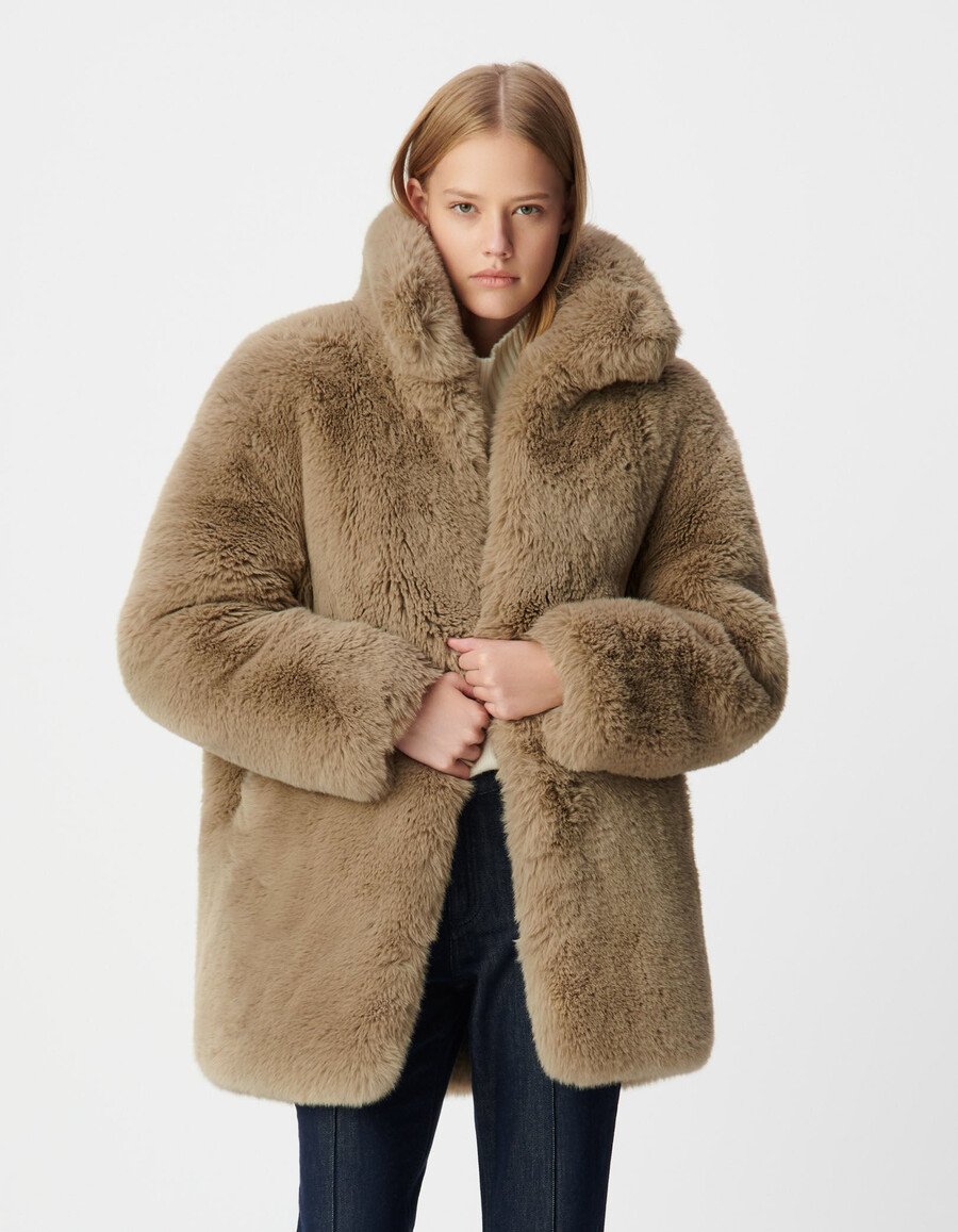 cappotto oversize beige da donna