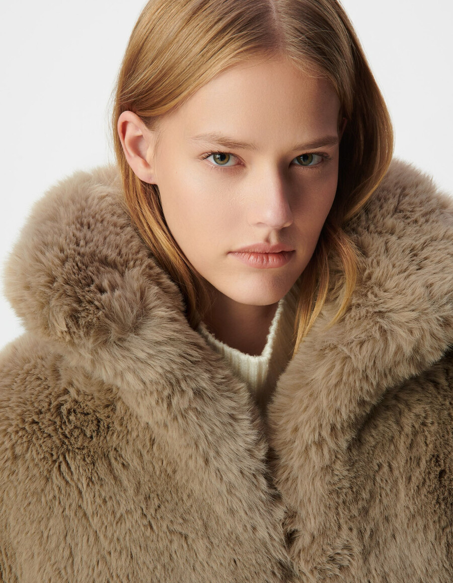 cappotto oversize beige da donna