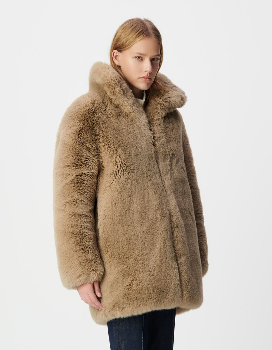 cappotto oversize beige da donna