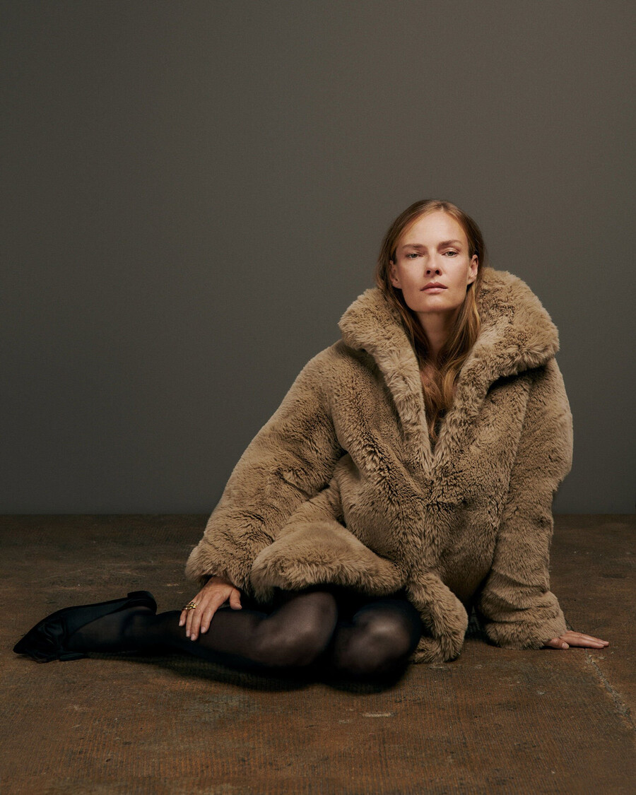 cappotto oversize beige da donna