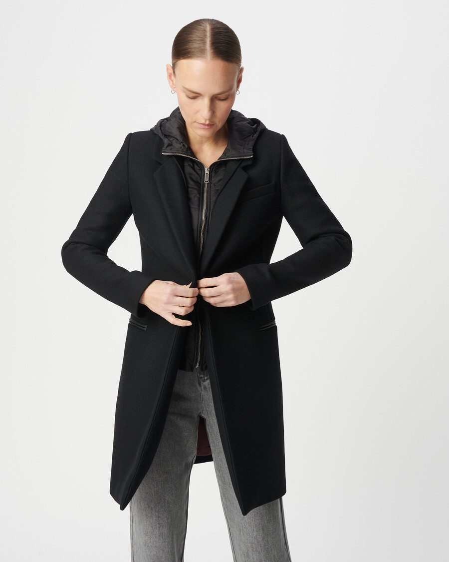 cappotto con cappuccio da donna