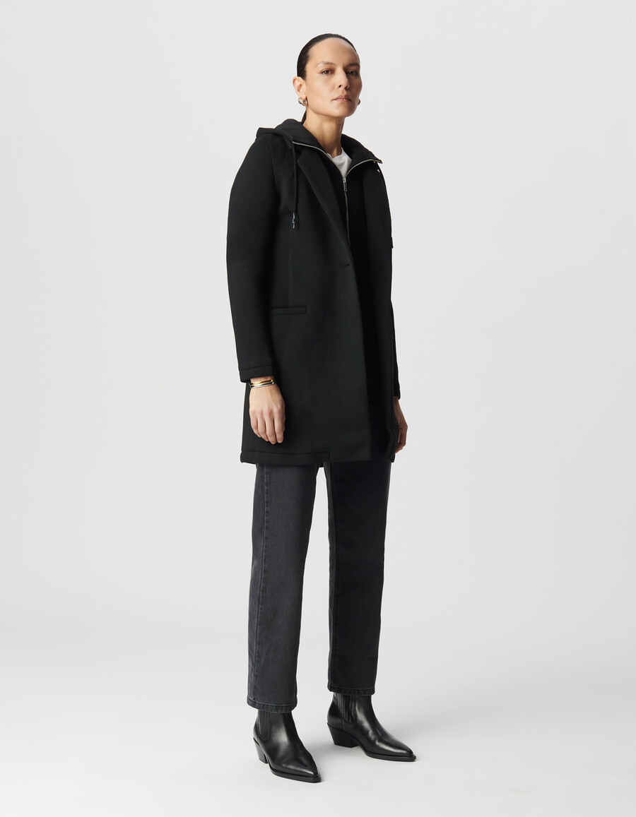 cappotto in neoprene da donna