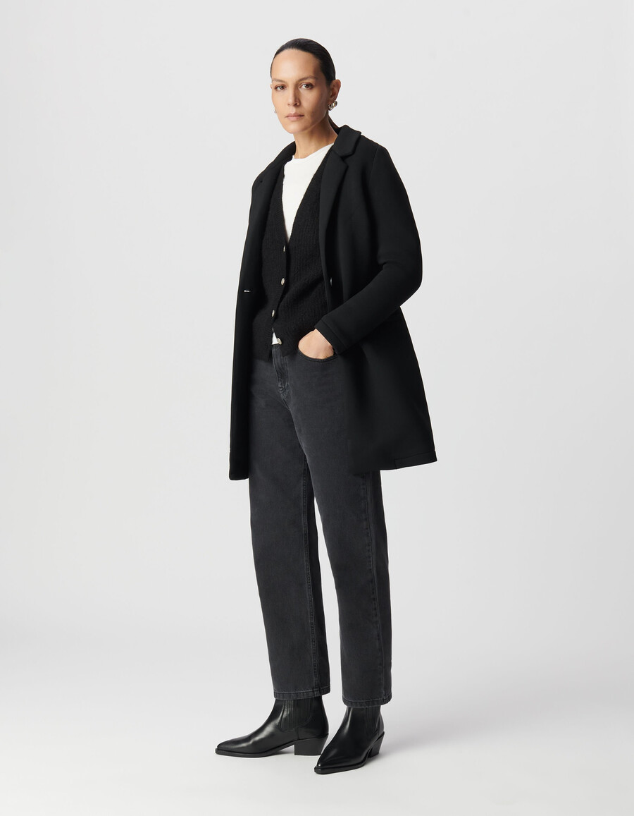 cappotto in neoprene da donna