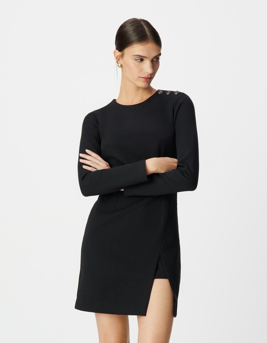 abito da donna in maglia nera milano con spacchi