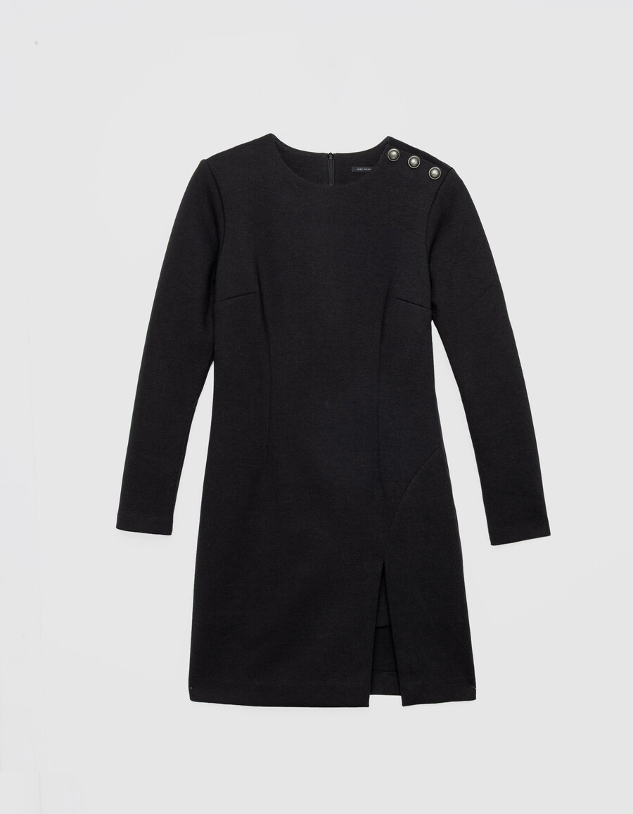 abito da donna in maglia nera milano con spacchi