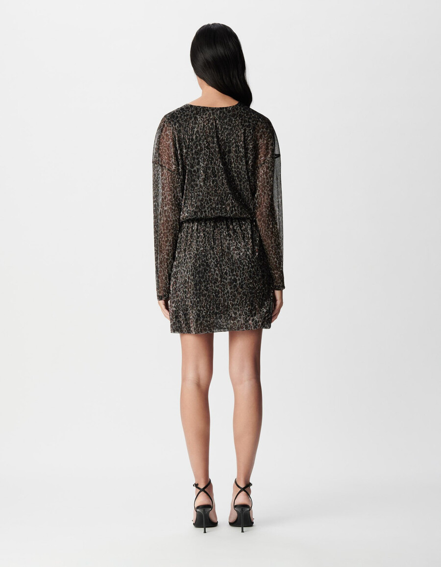 abito in maglia lurex nero da donna