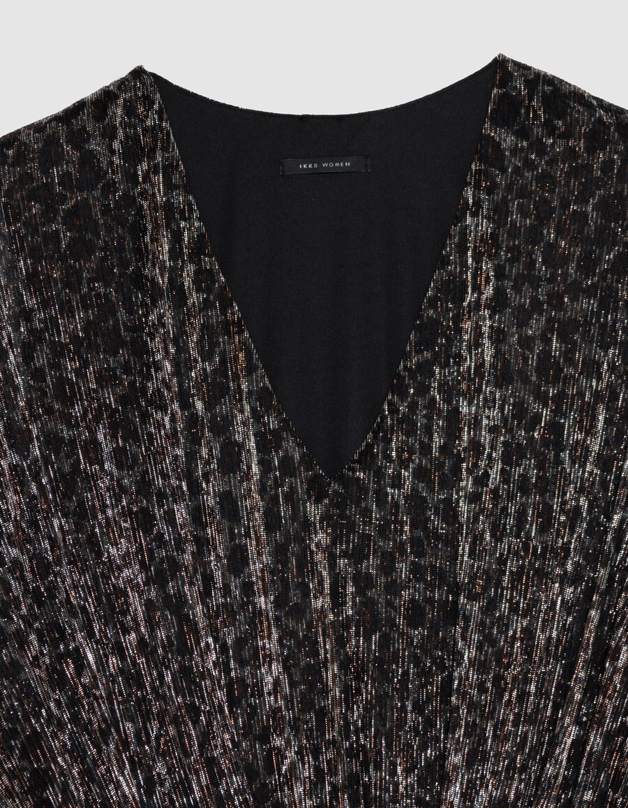 abito in maglia lurex nero da donna