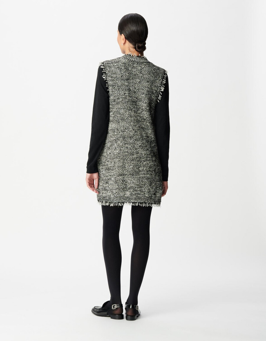 abito in tweed senza maniche per donna