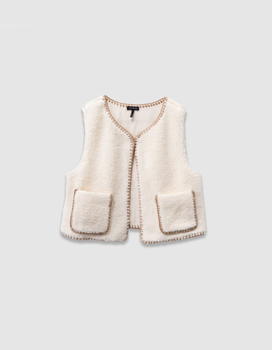 parka e gilet in velluto blu 2 in 1 per ragazze