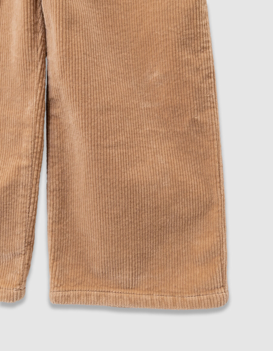 tuta in velluto a coste beige per bambine