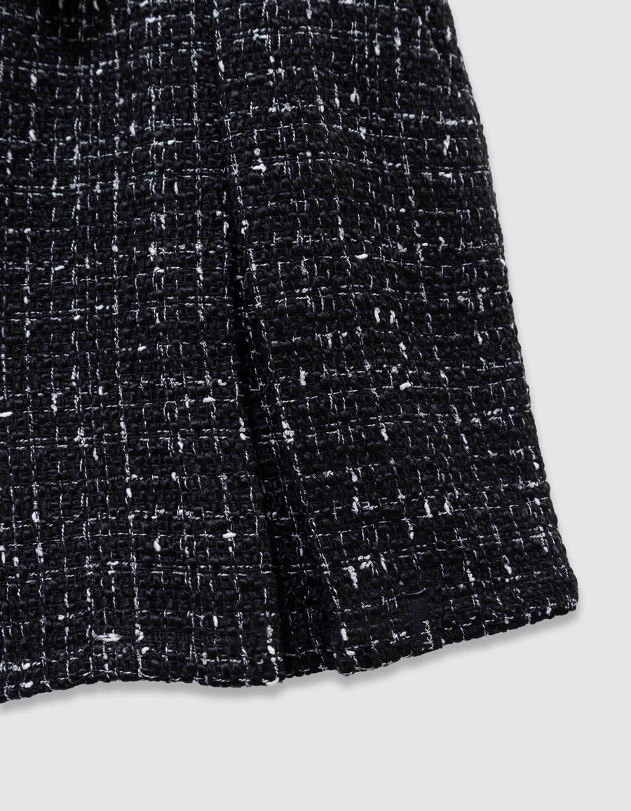pantaloncini neri effetto tweed per ragazze
