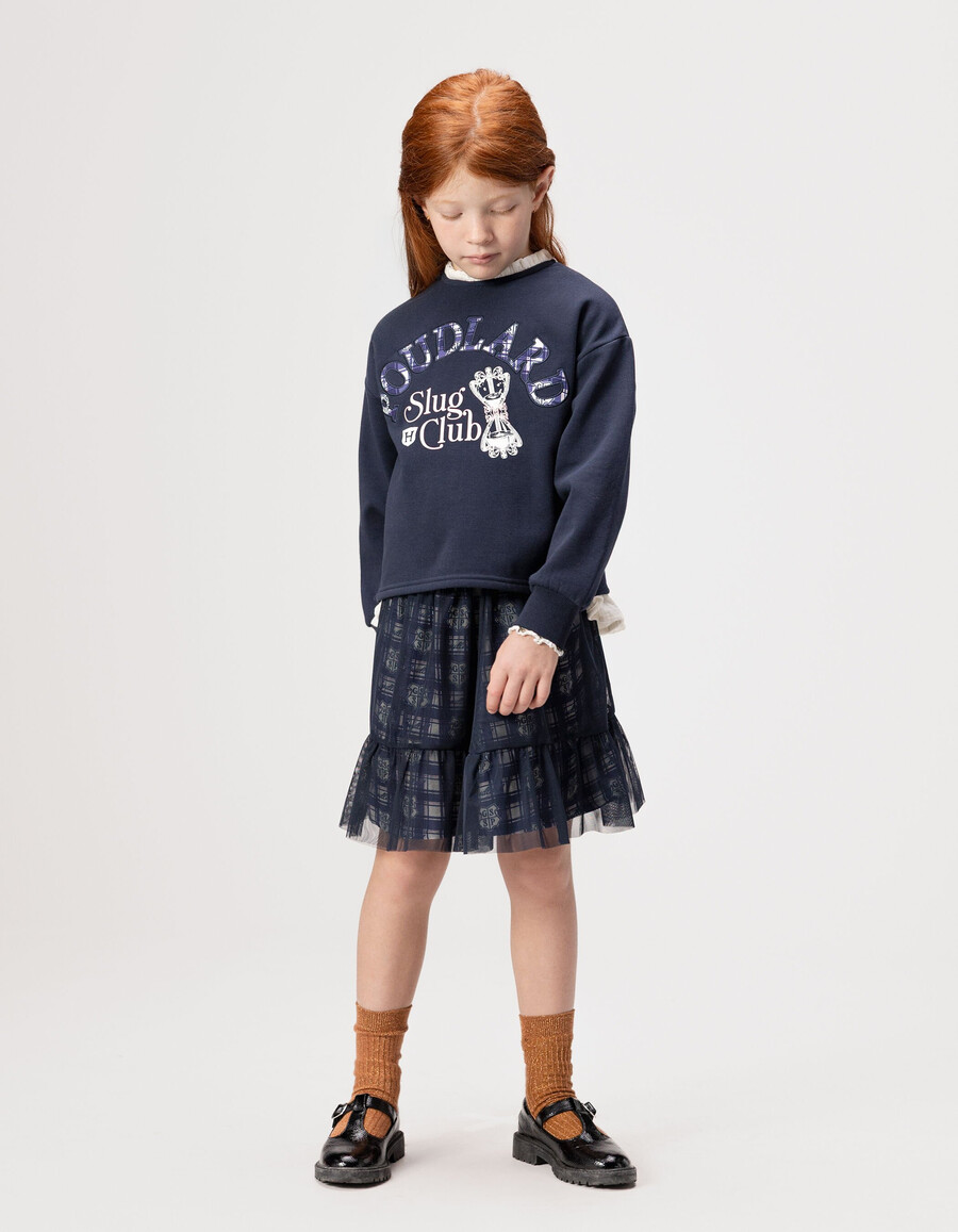 gonna in tulle misto blu navy di harry potter per bambine