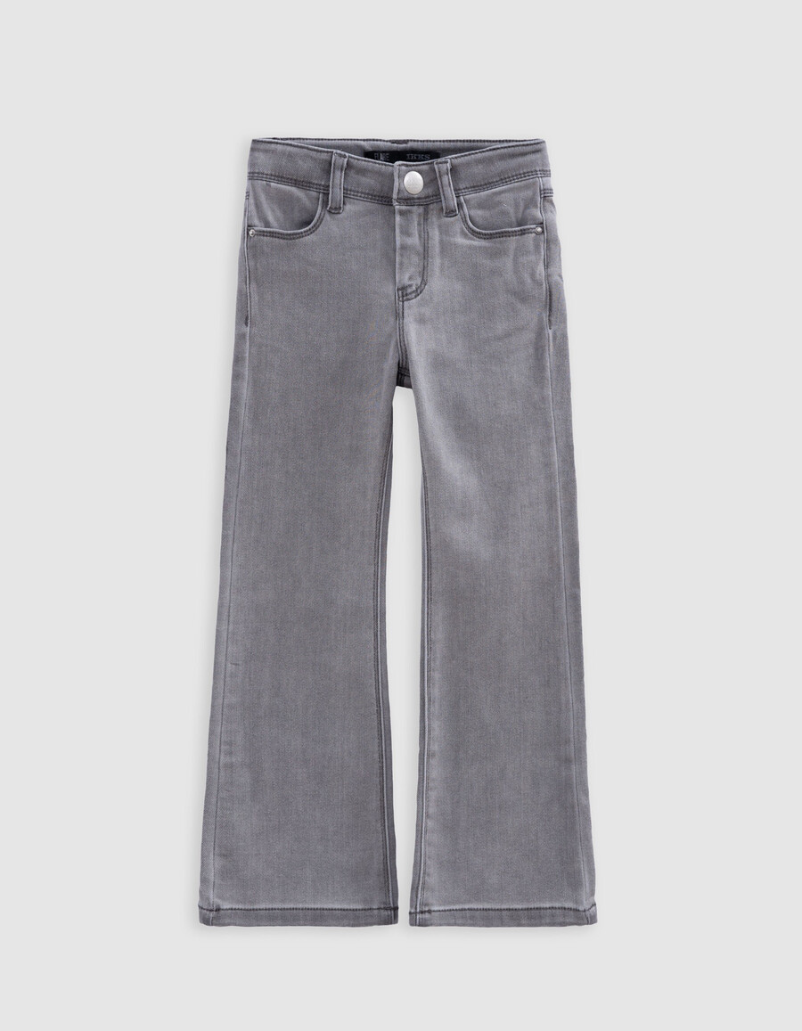 jeans a zampa grigi per ragazza