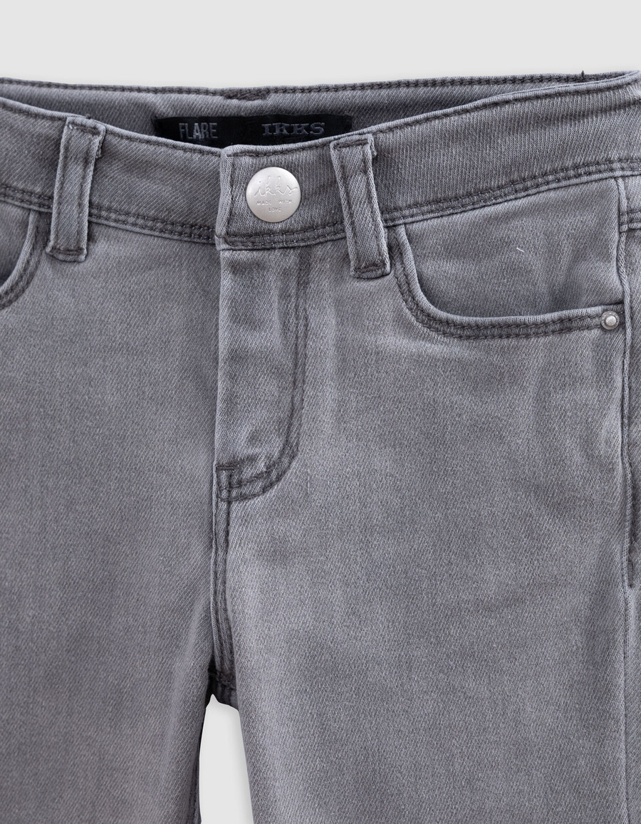 jeans a zampa grigi per ragazza