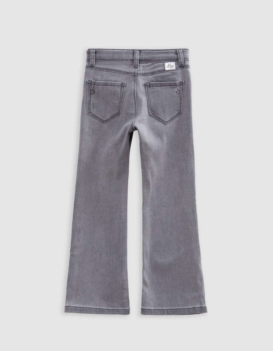 jeans a zampa grigi per ragazza