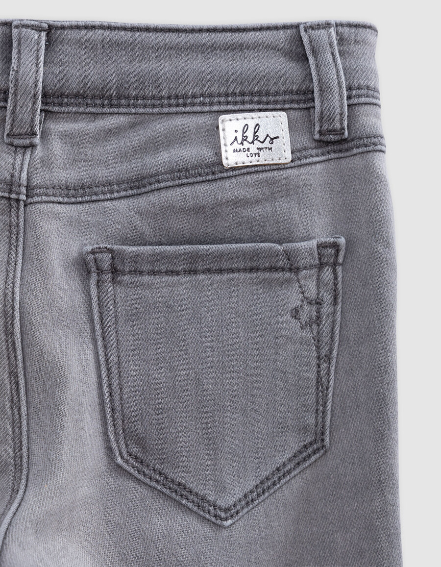 jeans a zampa grigi per ragazza