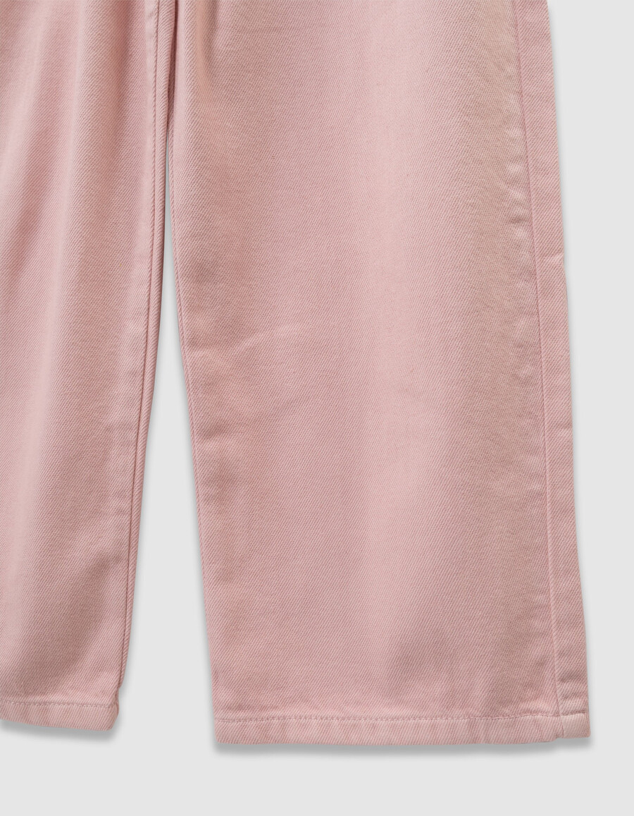 jeans rosa a palloncino per bambine con vita elasticizzata
