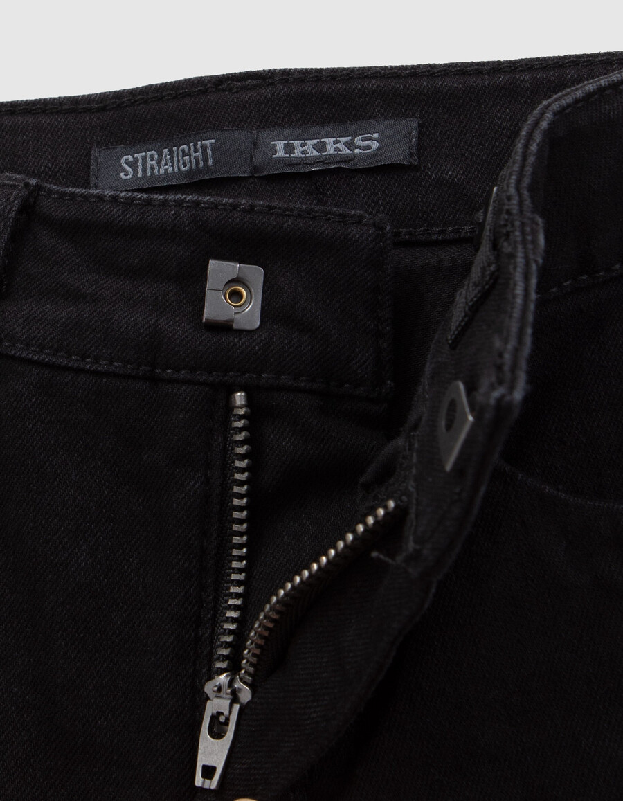 jeans cargo dritti con borchie nere da ragazza