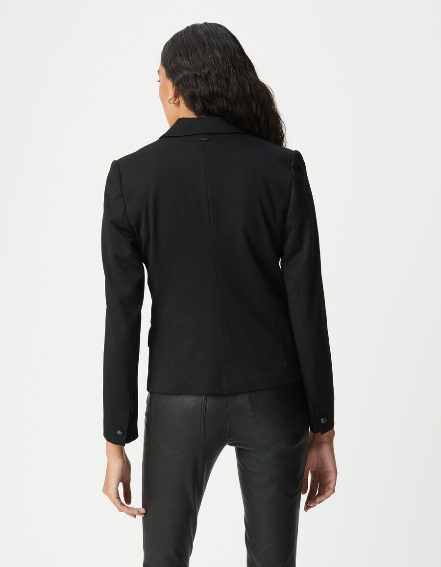 giacca sartoriale doppiopetto nera da donna