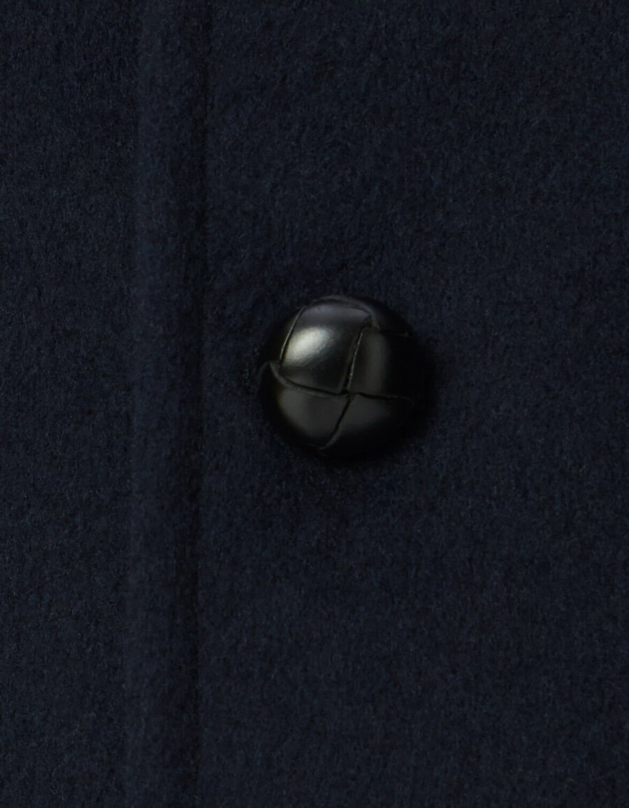 heren peacoat van marineblauwe wol