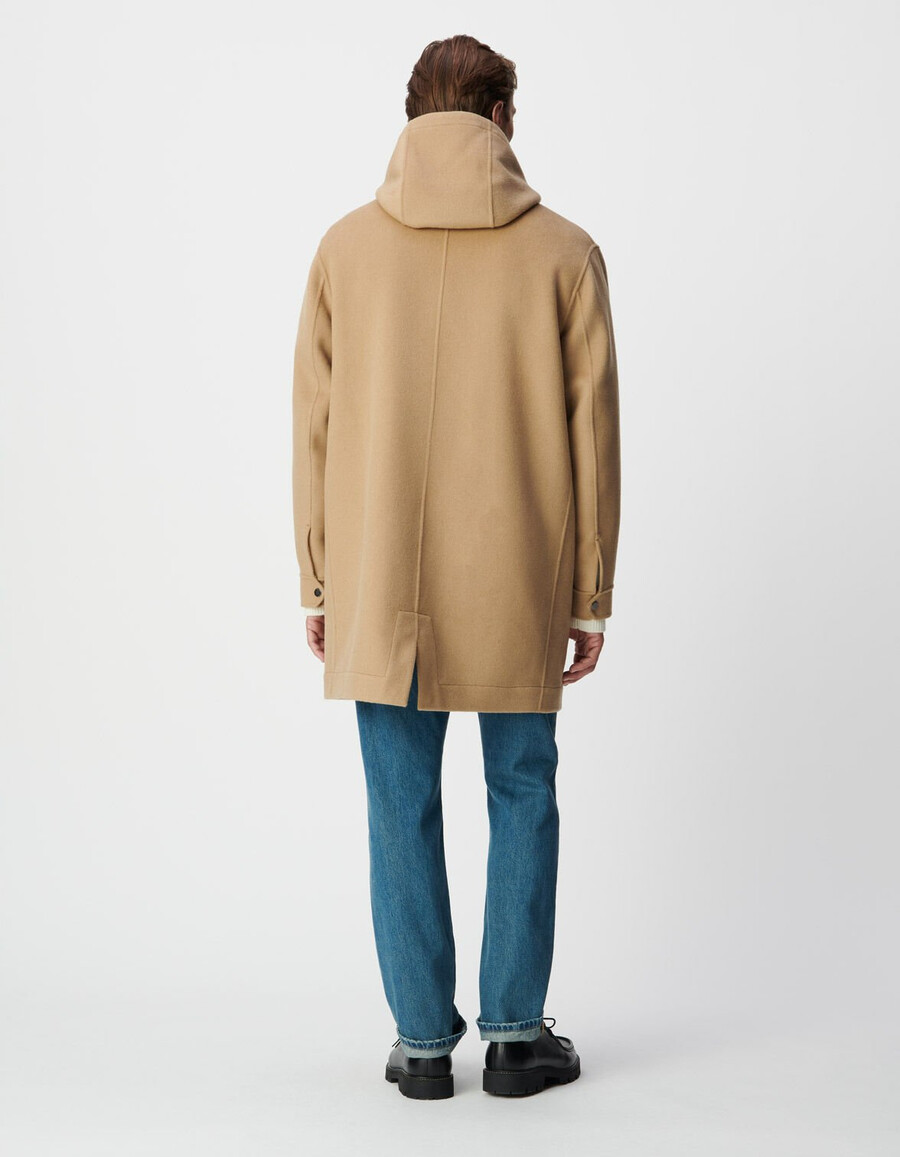 cappotto con cappuccio beige da uomo esprit duffle-coat