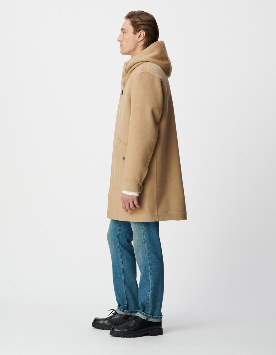 cappotto con cappuccio beige da uomo esprit duffle-coat