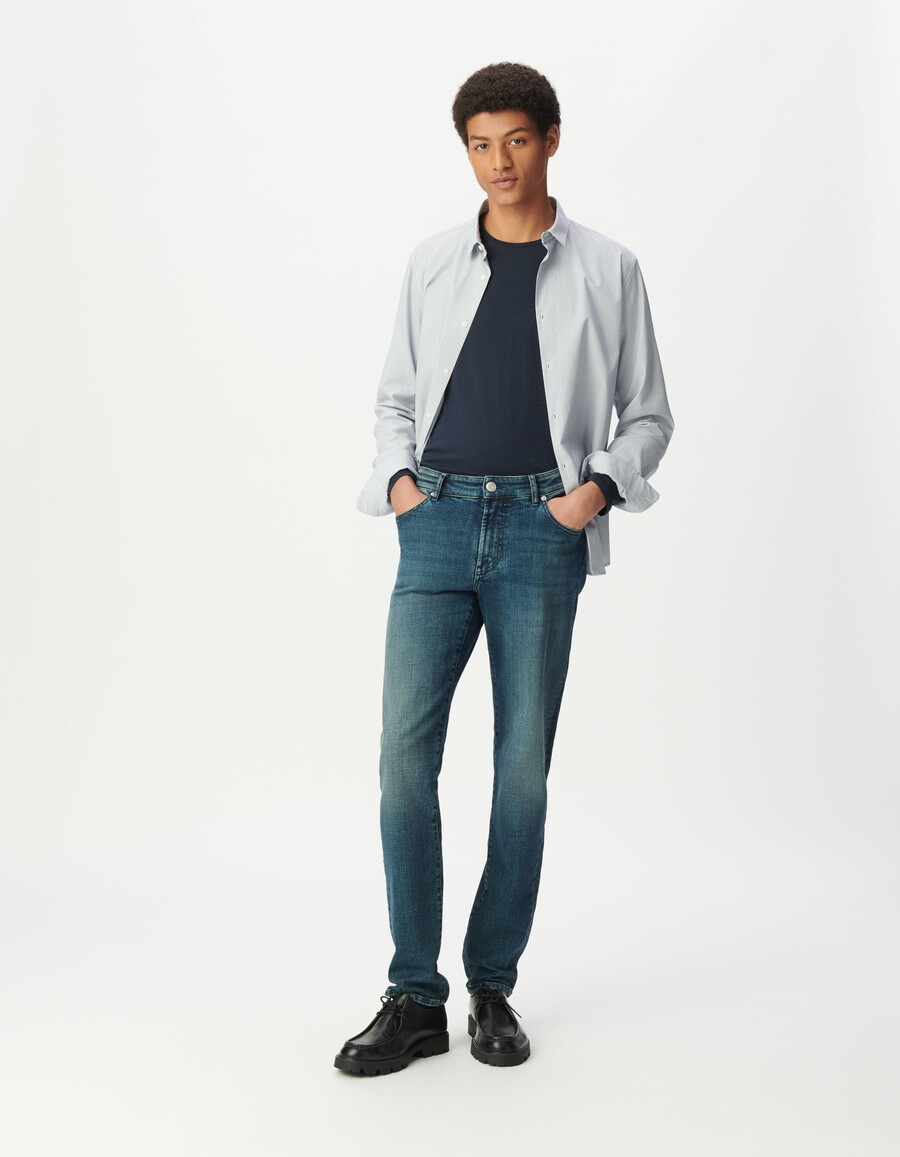 jeans slim bruce blu da uomo
