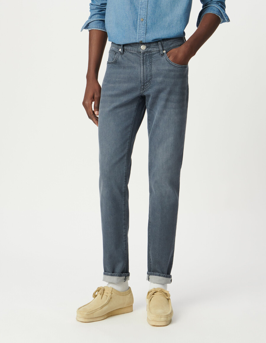 jeans slim grigi e blu da uomo
