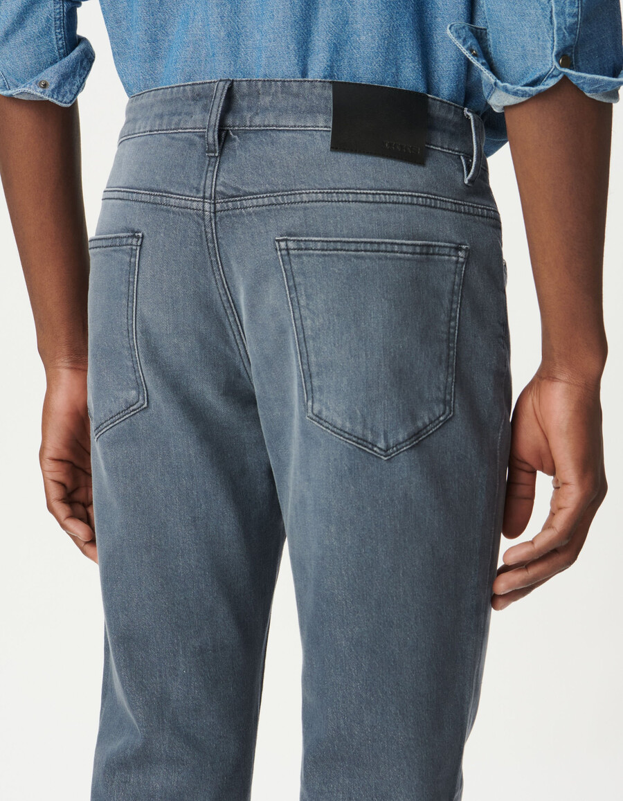 jeans slim grigi e blu da uomo