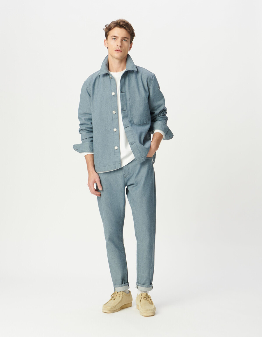jeans ben affusolati blu mélange da uomo