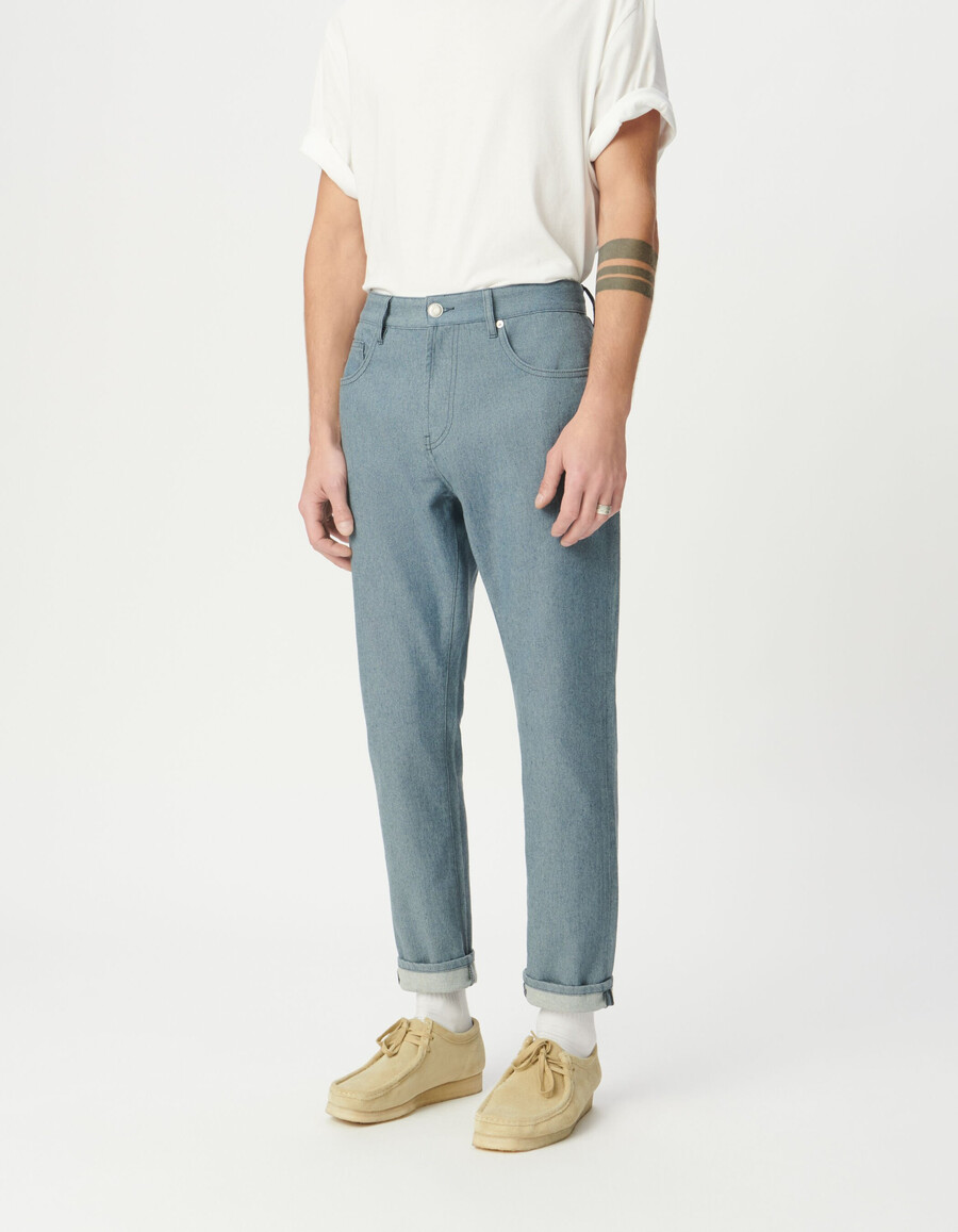 jeans ben affusolati blu mélange da uomo