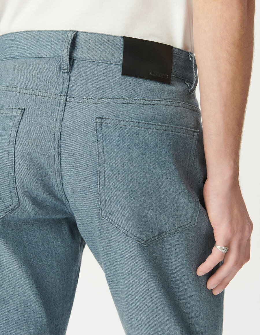 jeans ben affusolati blu mélange da uomo