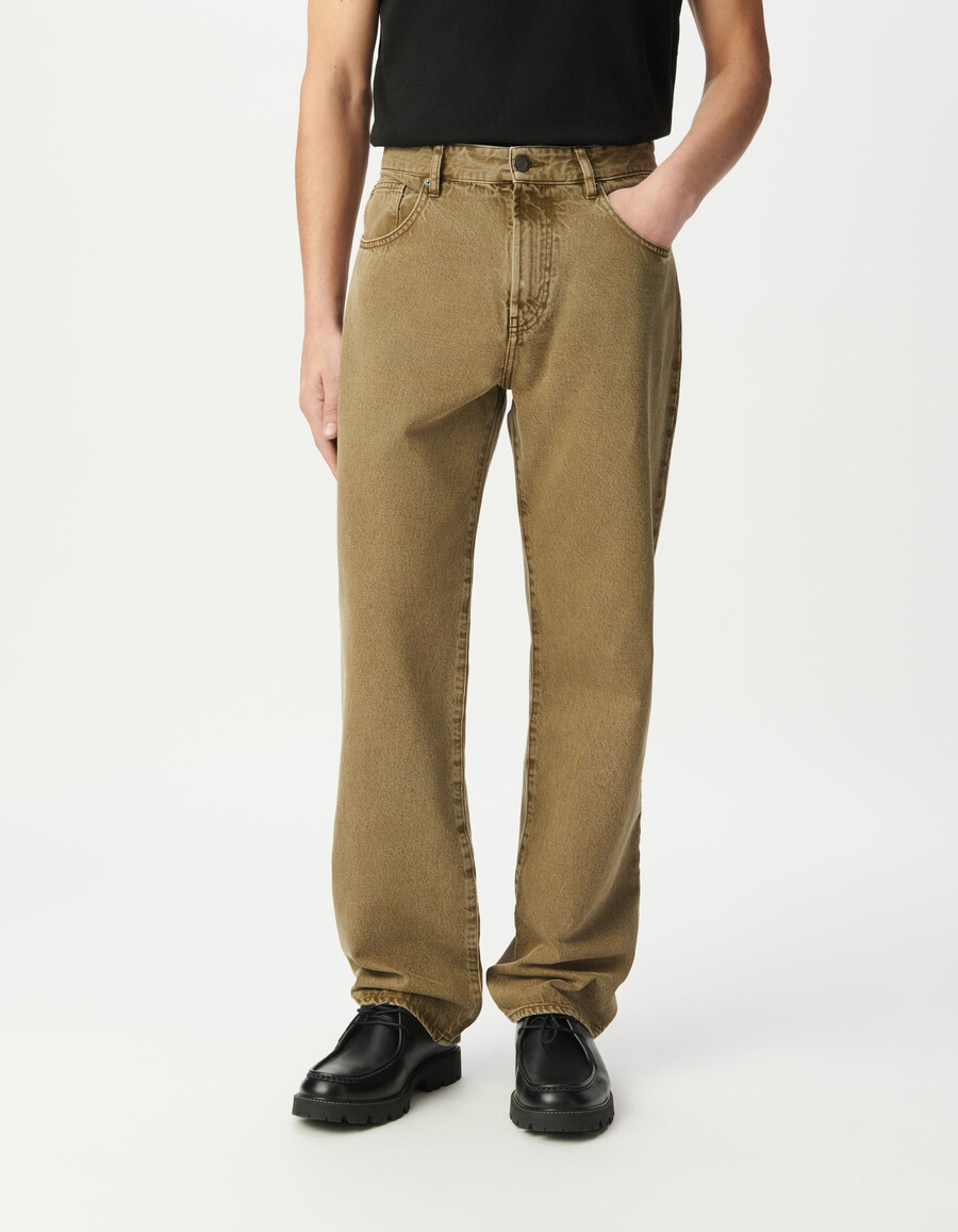 jeans dritti niel color cachi da uomo