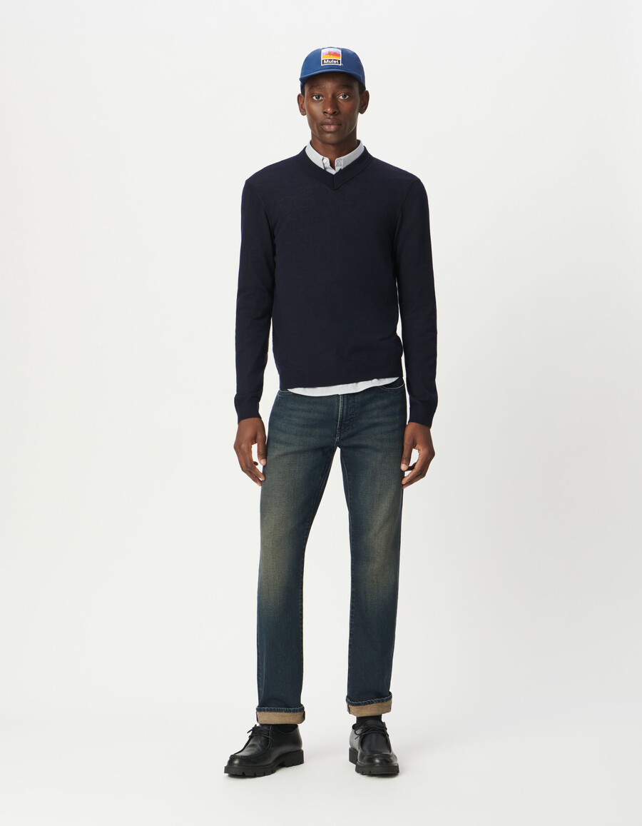 jeans slim bruce blu navy da uomo