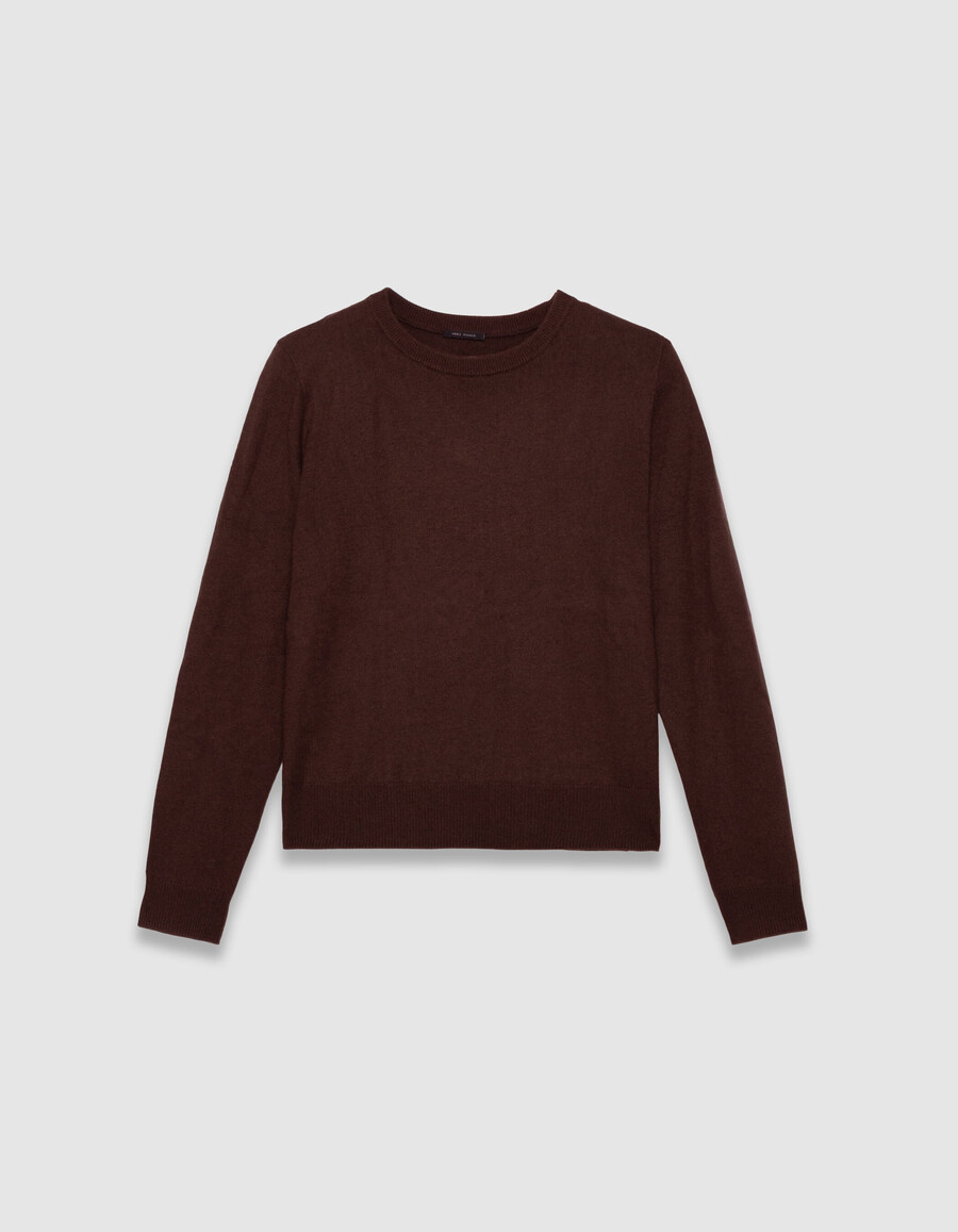 maglione in lana marrone da donna