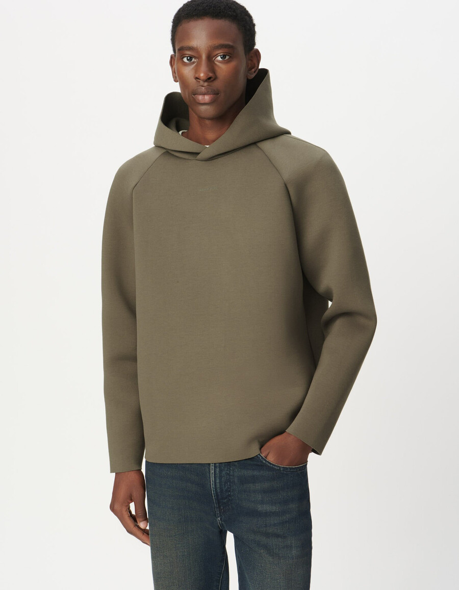 felpa con cappuccio beige da uomo facile da lavare