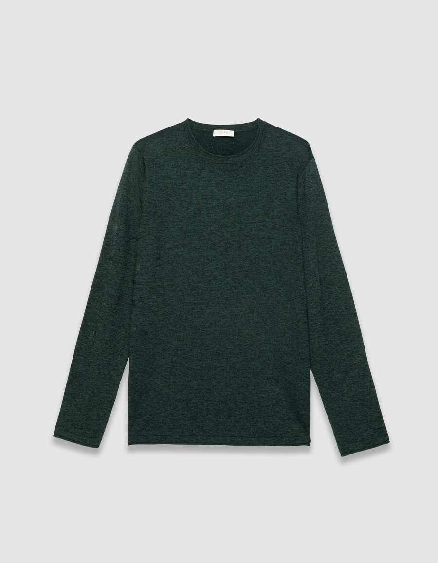 maglione da uomo in maglia mouliné verde
