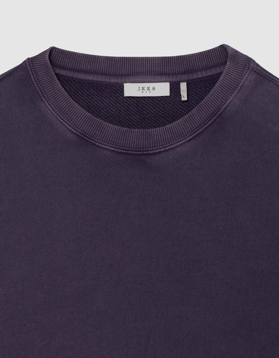 felpa parma faded fleece ricamo uomo