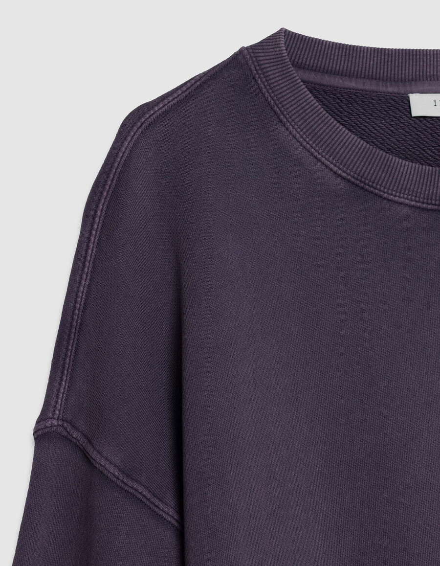 felpa parma faded fleece ricamo uomo
