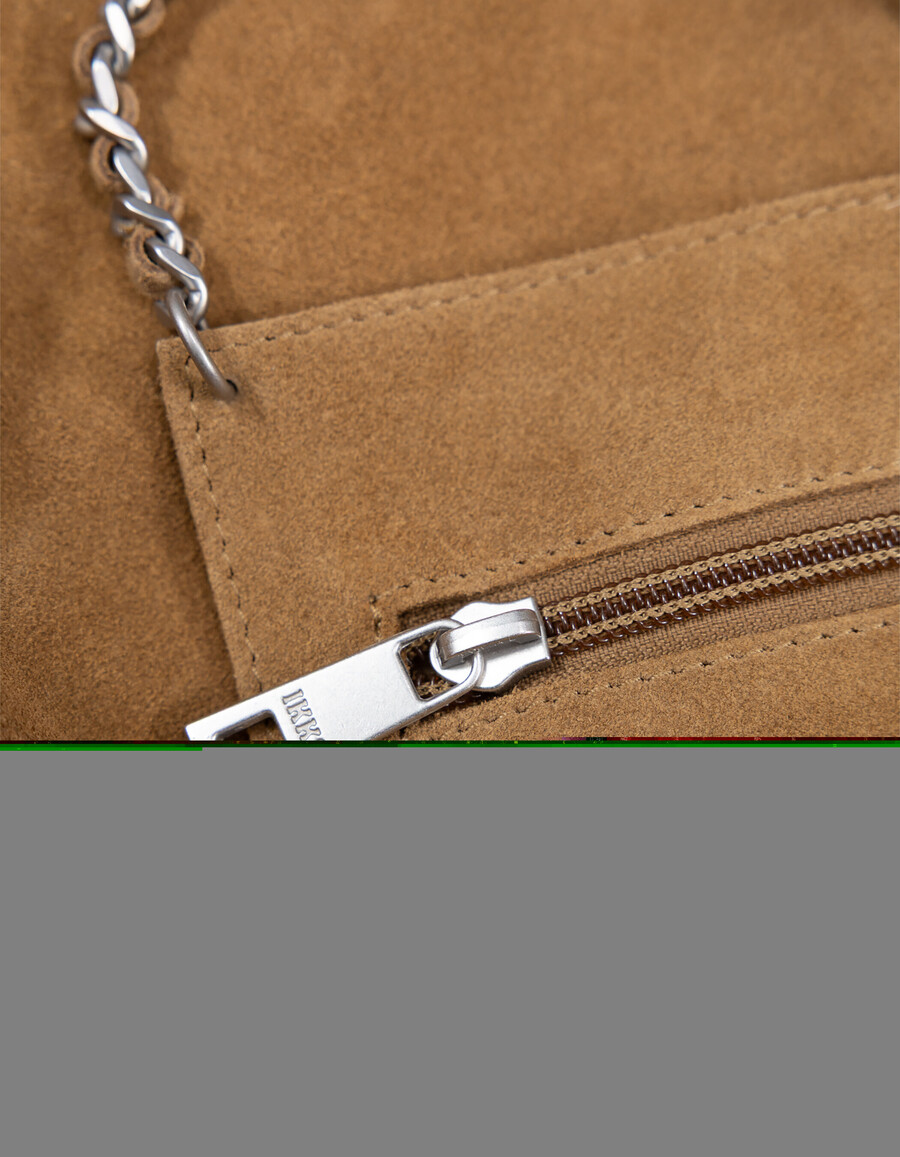 borsa hobo in pelle scamosciata color cammello