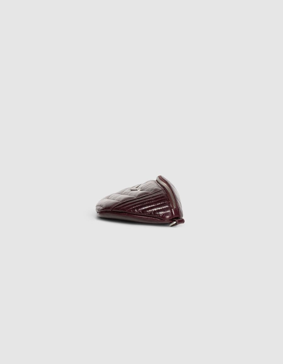 borsa a tracolla the 1 in pelle trapuntata bordeaux da donna