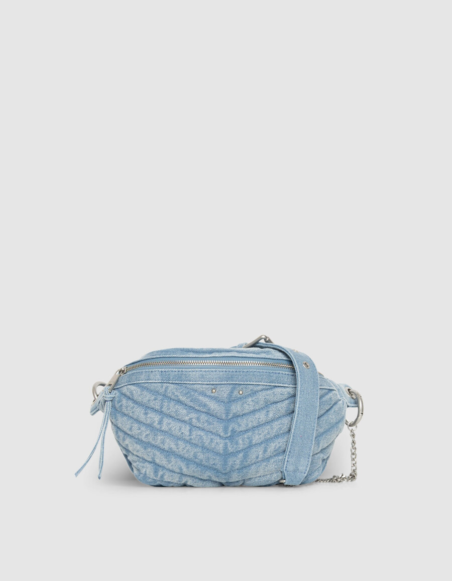 marsupio da donna in denim blu sbiadito 1440