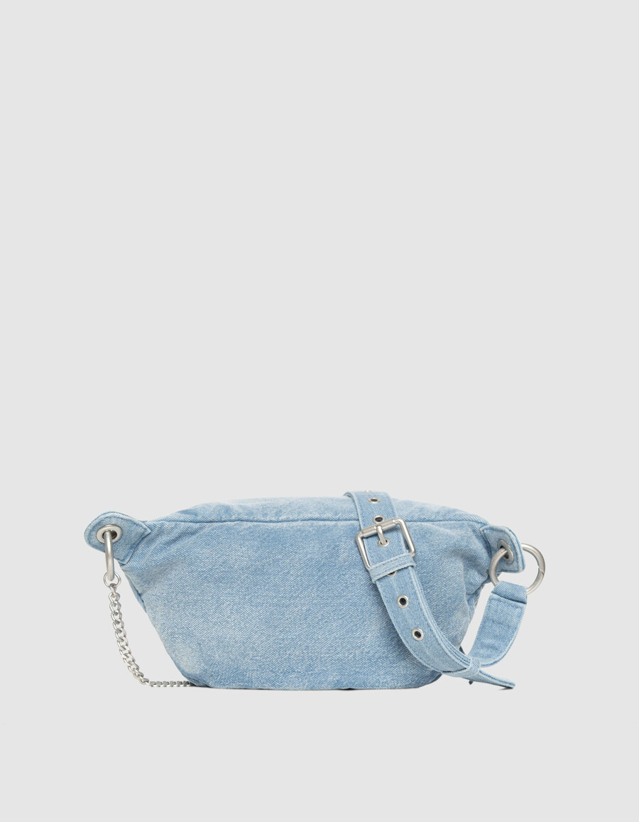 marsupio da donna in denim blu sbiadito 1440