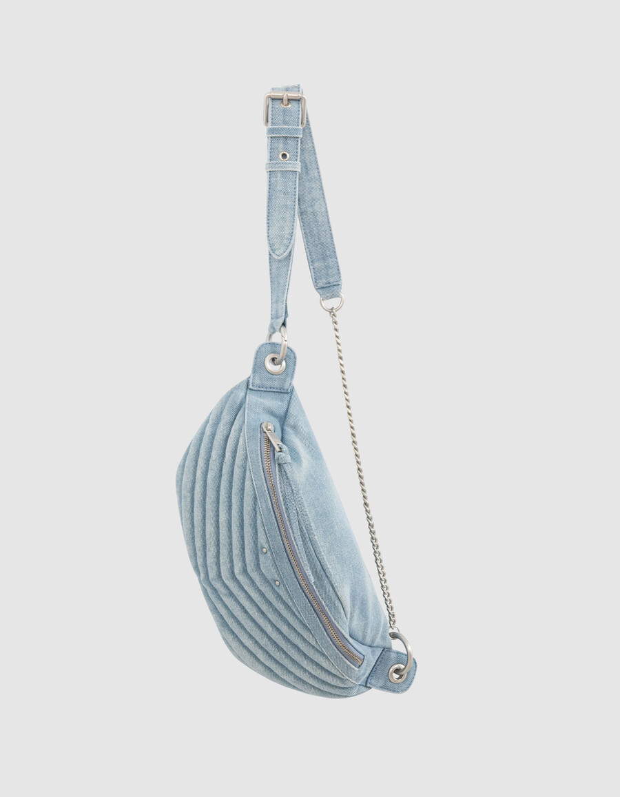 marsupio da donna in denim blu sbiadito 1440