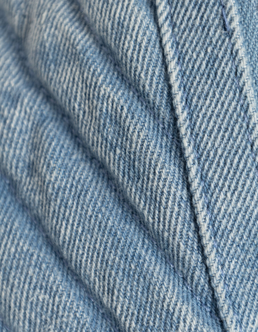 marsupio da donna in denim blu sbiadito 1440
