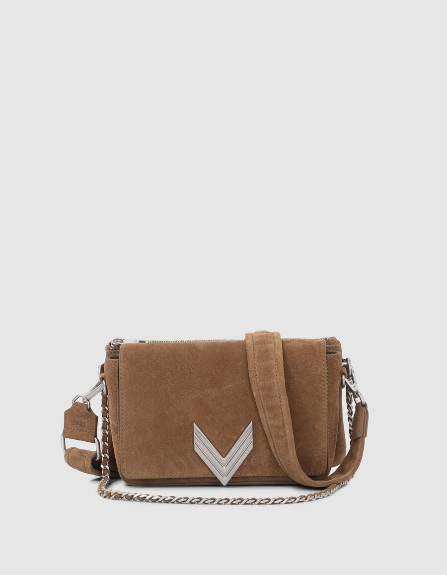 la borsa the 111 staten island camel leather velour da donna