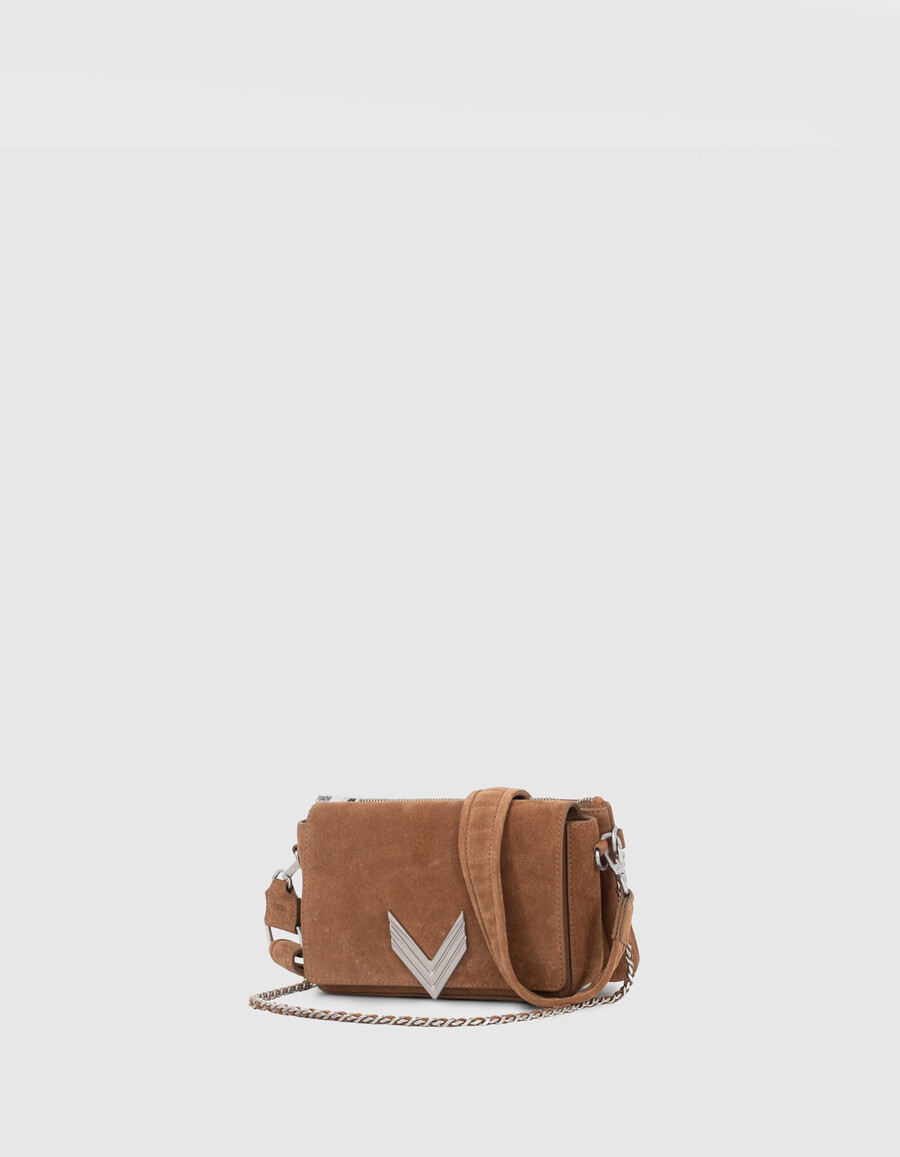 la borsa the 111 staten island camel leather velour da donna